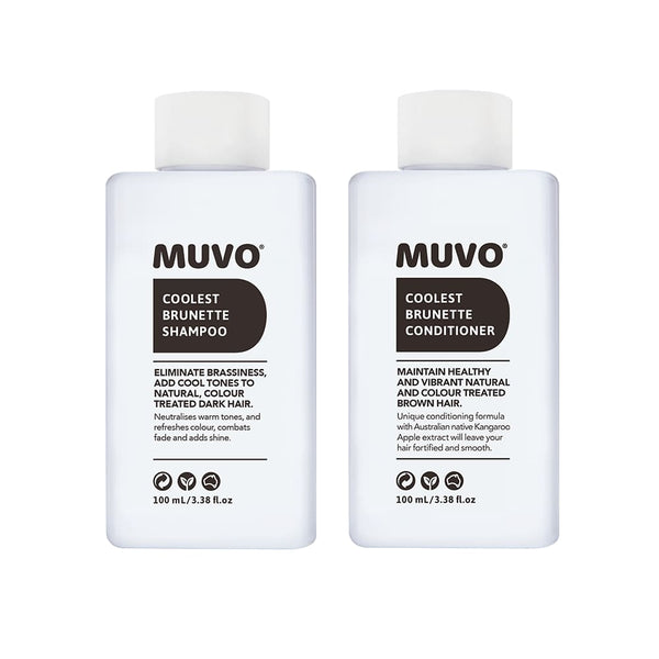 MUVO Coolest Brunette Shampoo and Conditioner 100ml Petite 