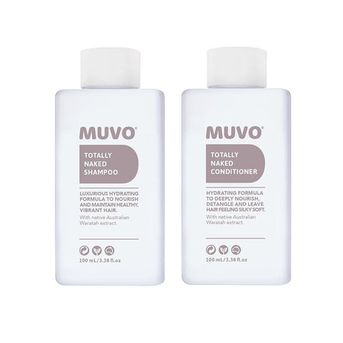 MUVO Totally Naked Shampoo and Conditioner 100ml Petite Pair