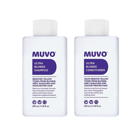 MUVO Ultra Blonde Shampoo and Conditioner 100ml Petite Pair 