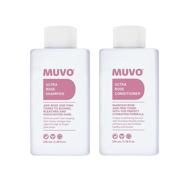 MUVO Ultra Rose Shampoo and Conditioner 100ml Petite Pair - 