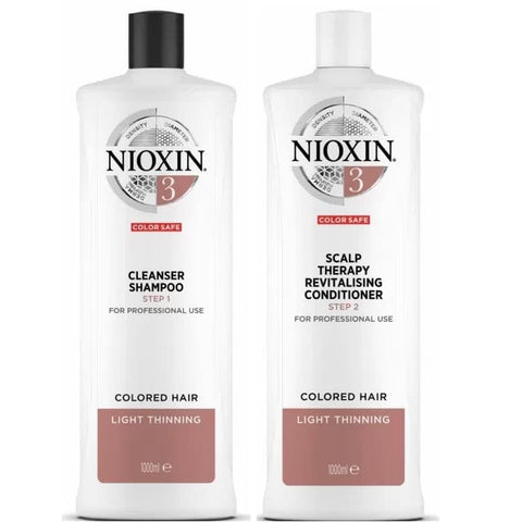 NIOXIN SYSTEM 3 CLEANSER & CONDITIONER 1 LITRE DUO 2 X 1 
