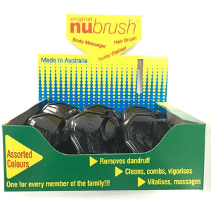 Nu Brush Scalp Massage Brush Black Box 12