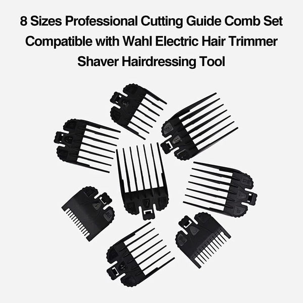 ZIEM 8 Sizes Professional Cutting Guide Comb Set Limit Comb Set Replacement for Wahl Electric Hair Trimmer Shaver Hairdressing Tool